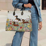 DachyCharm Leather Bag Dachshund Delight