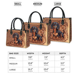 DachyCharm Leather Bag Dachshund Strength