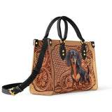 DachyCharm Leather Bag Dachshund Strength