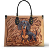 DachyCharm Leather Bag Dachshund Strength