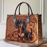 DachyCharm Leather Bag Dachshund Strength