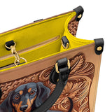 DachyCharm Leather Bag Dachshund Strength